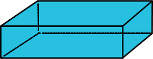 Cerulean-Blue Rectangular cuboid