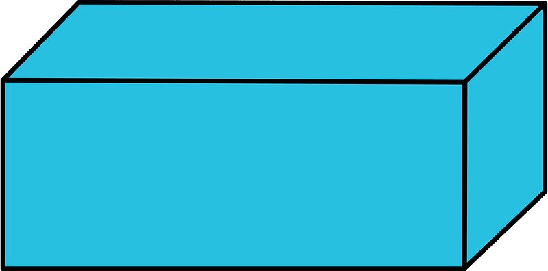 Cerulean-Blue Rectangular cuboid