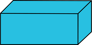 Cerulean-Blue Rectangular cuboid