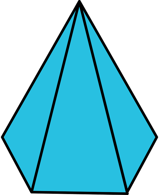 Cerulean-Blue Pentagonal pyramid