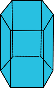 Cerulean-Blue Pentagonal prism
