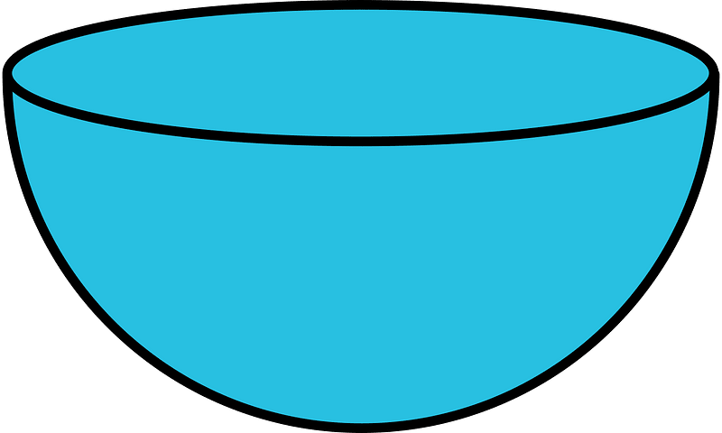 Cerulean-Blue Half sphere