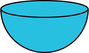 Cerulean-Blue Half sphere