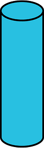 Cerulean-Blue Cylinder