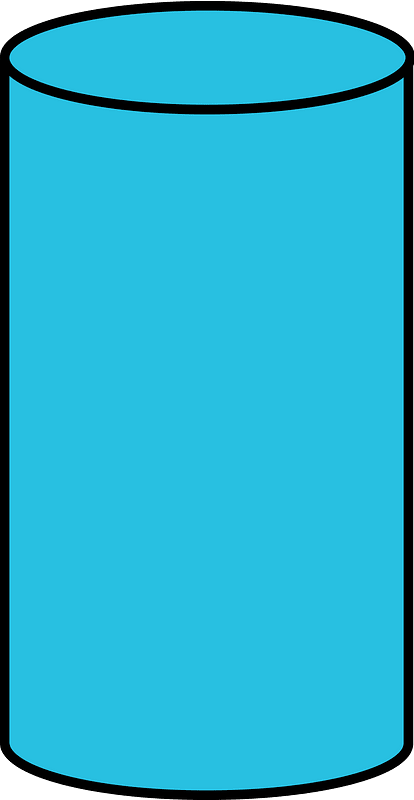 Cerulean-Blue Cylinder