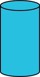 Cerulean-Blue Cylinder