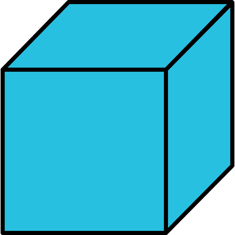 Cerulean-Blue Cube
