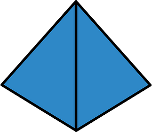 Blue Square Based Pyramid