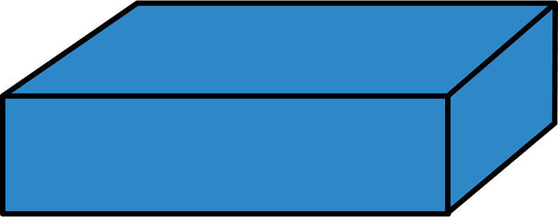 Blue Rectangular cuboid