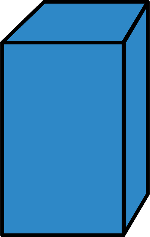 Blue Rectangular cuboid