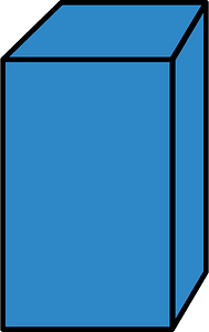 Blue Rectangular cuboid