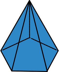 Blue Pentagonal pyramid