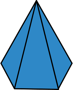 Blue Pentagonal pyramid