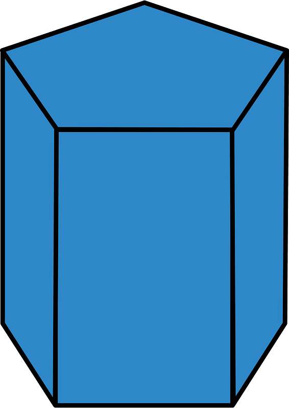 Blue Pentagonal prism