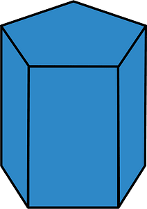 Blue Pentagonal prism