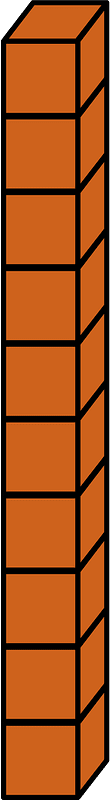 Orange-Brown Rod - Represent tens
