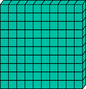 Teal-Green Flat - Represent hundreds