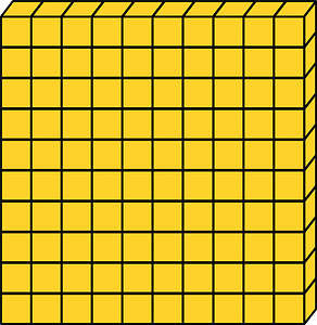 Yellow-Amber Flat - Represent hundreds