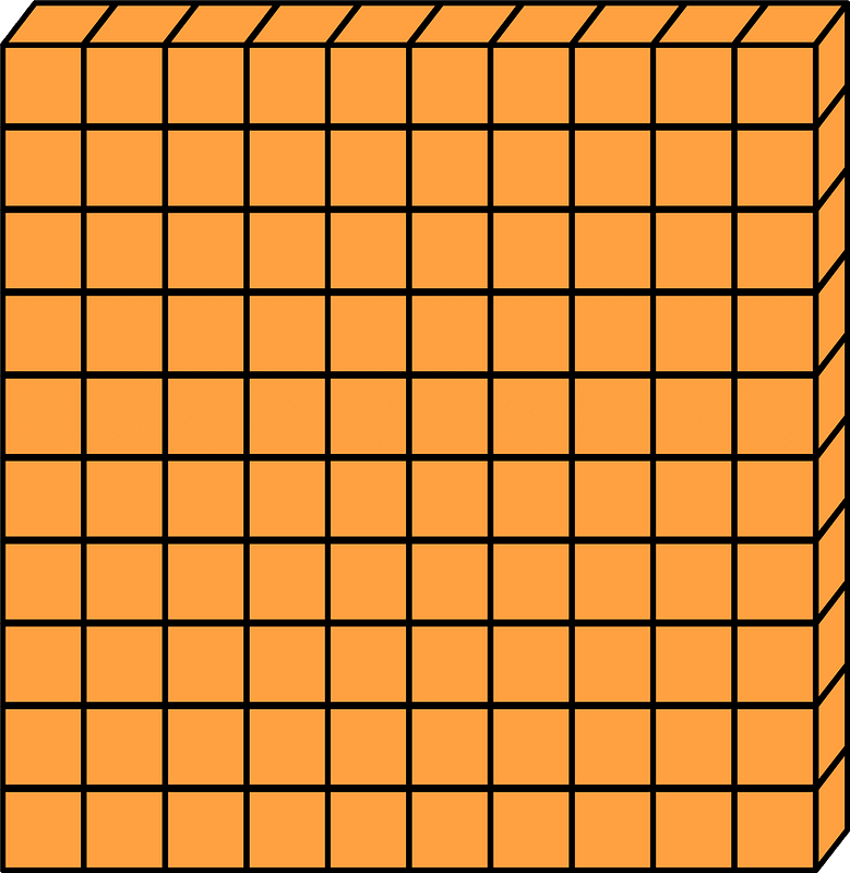 Orange Flat - Represent hundreds
