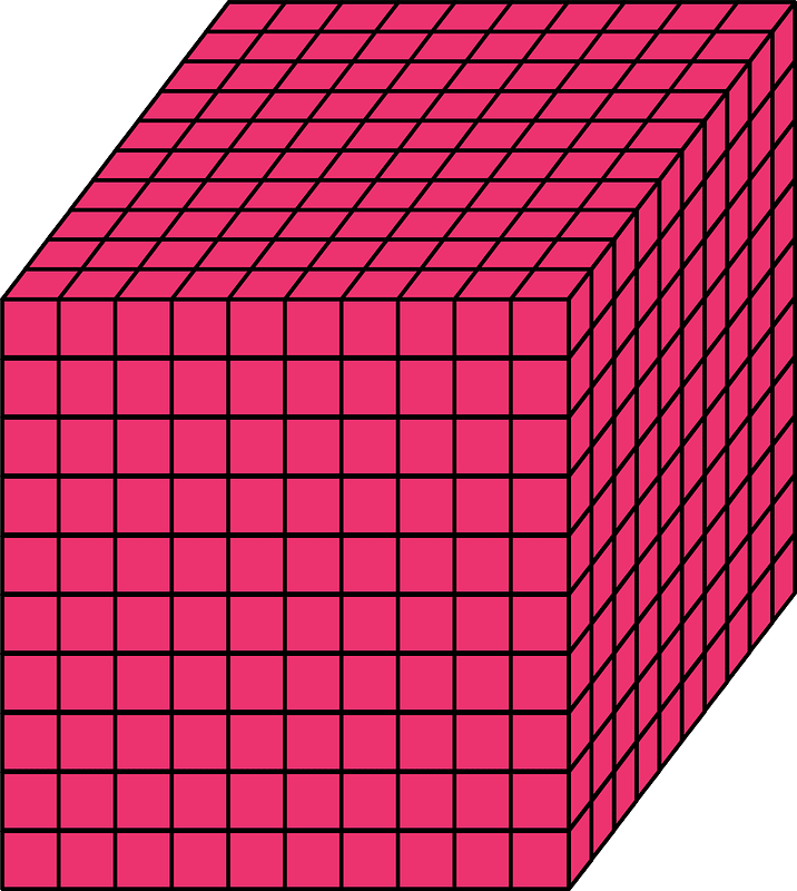 Pink Cube - Represent thousands