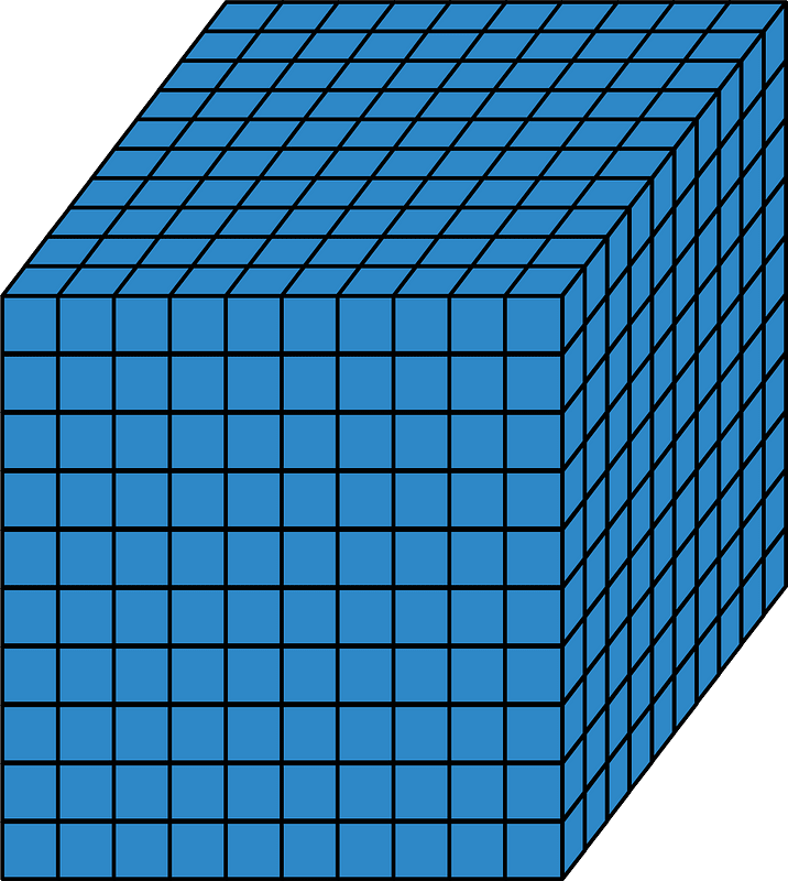 Blue Cube - Represent thousands