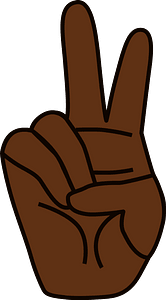2 Fingers (Very dark skin)