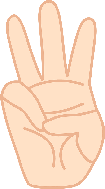 3 Fingers (Light skin)