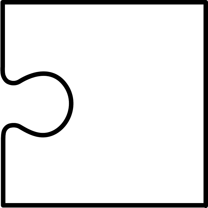 White jigsaw puzzle piece