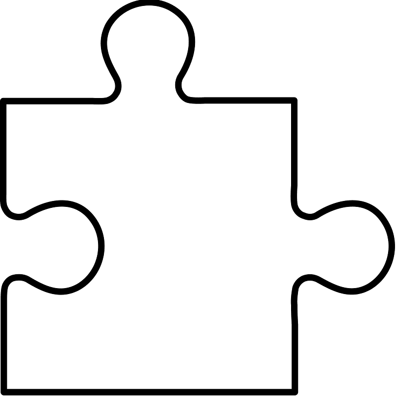 White jigsaw puzzle piece
