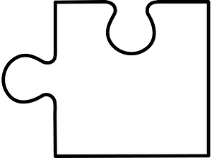 White jigsaw puzzle piece