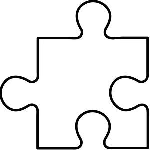 White jigsaw puzzle piece