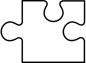 White jigsaw puzzle piece