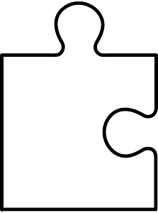 White jigsaw puzzle piece