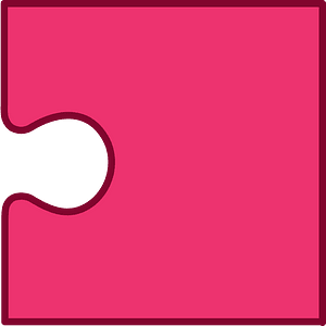 Pink jigsaw puzzle piece