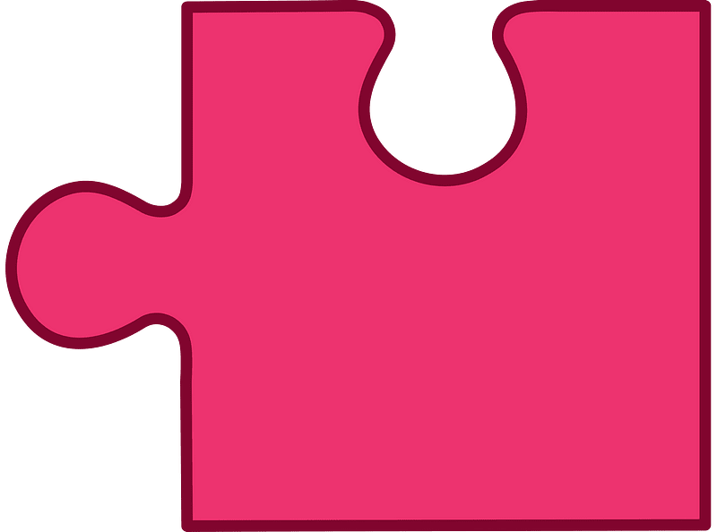 Pink jigsaw puzzle piece
