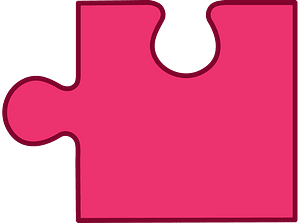 Pink jigsaw puzzle piece