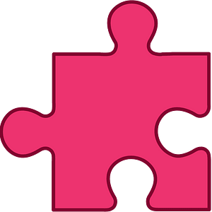 Pink jigsaw puzzle piece