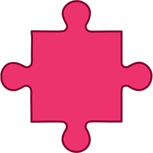 Pink jigsaw puzzle piece