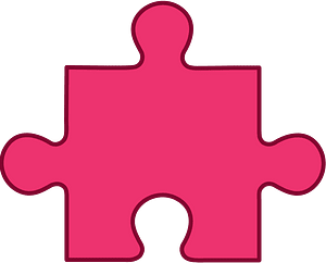 Pink jigsaw puzzle piece