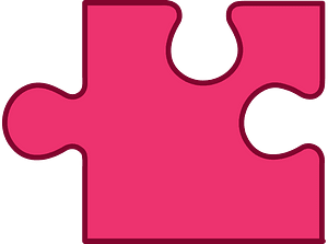 Pink jigsaw puzzle piece