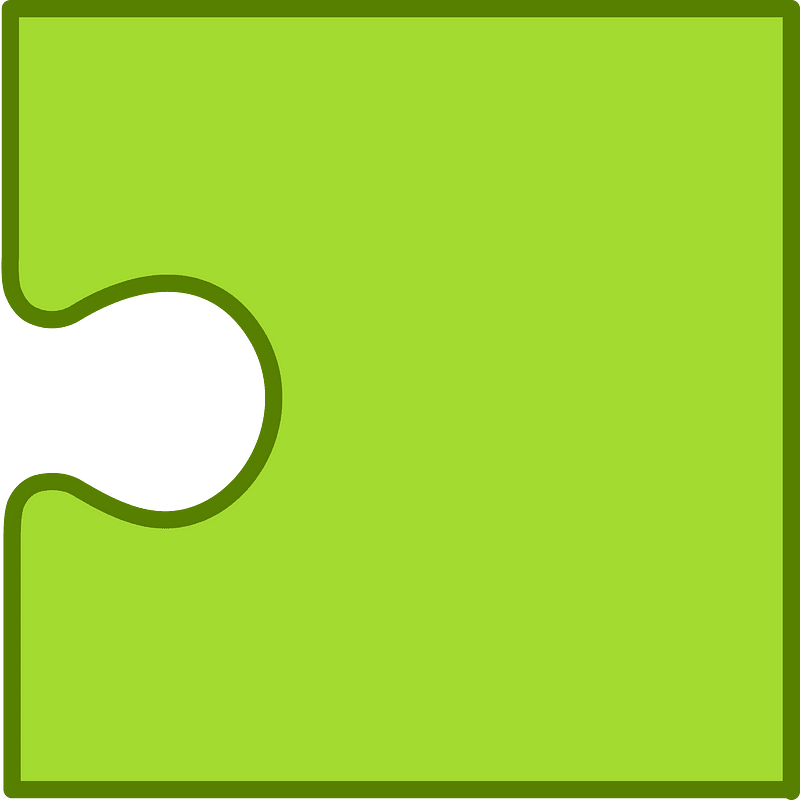 Lime jigsaw puzzle piece