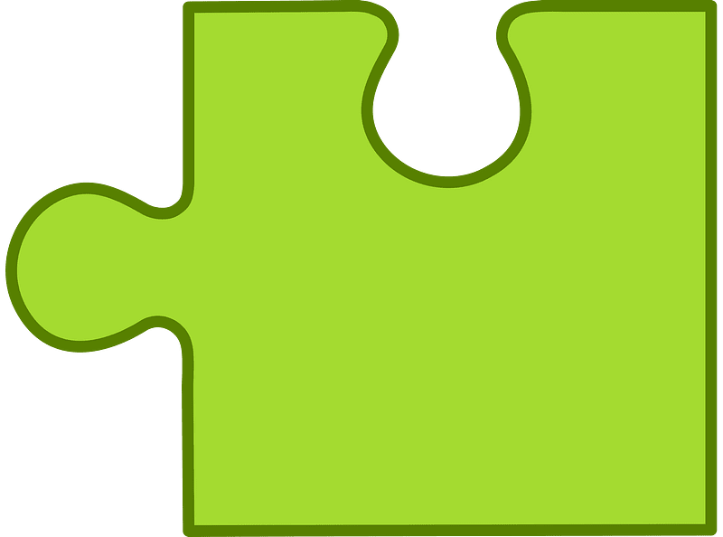 Lime jigsaw puzzle piece