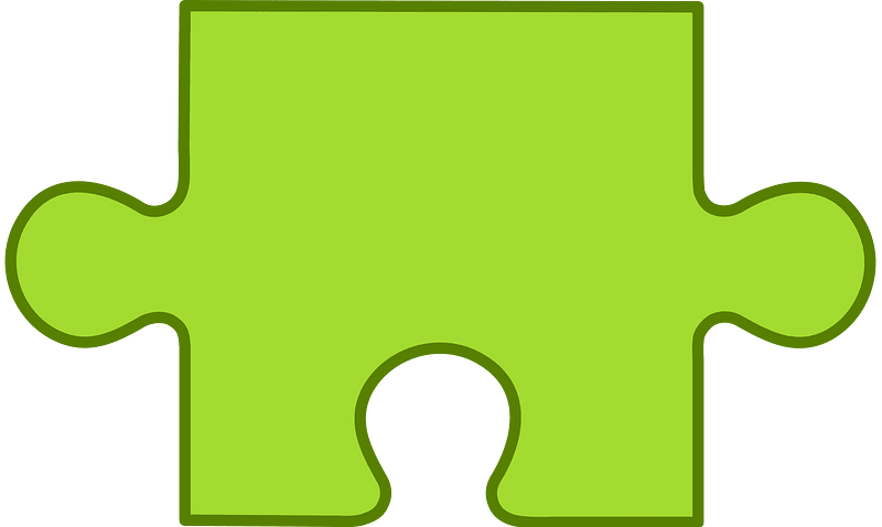 Lime jigsaw puzzle piece