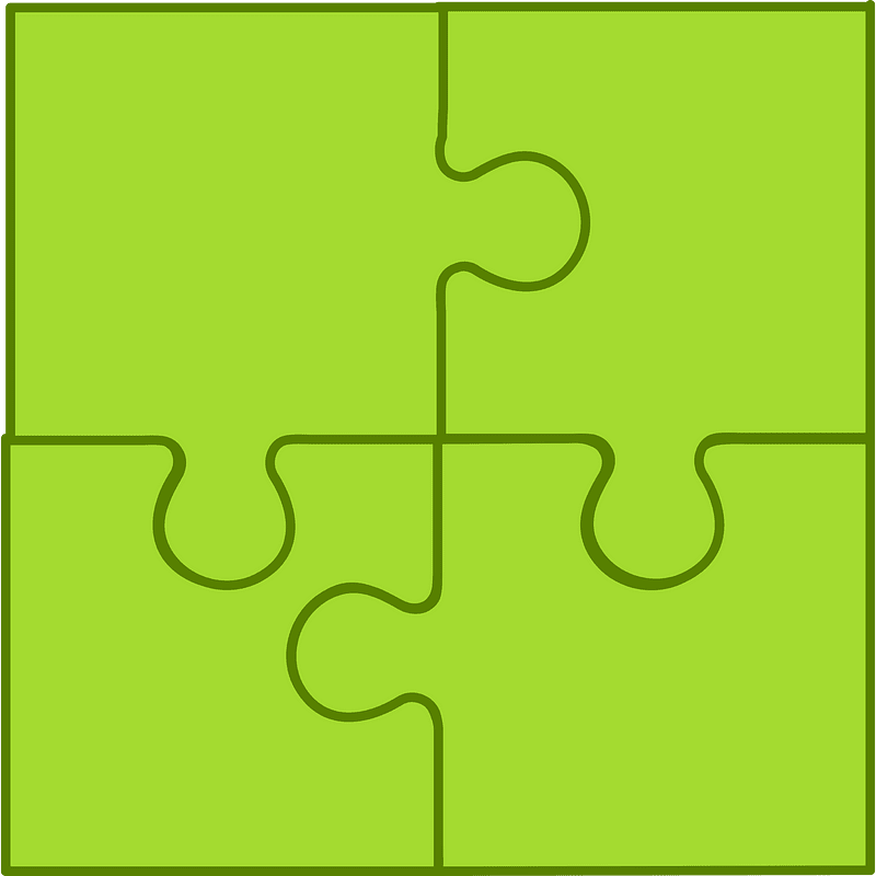 Lime jigsaw puzzle of 4 pieces