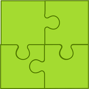 Lime jigsaw puzzle of 4 pieces