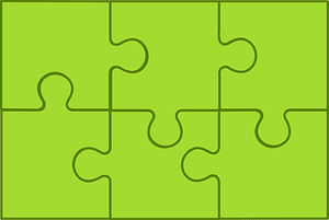 Lime jigsaw puzzle of 6 pieces