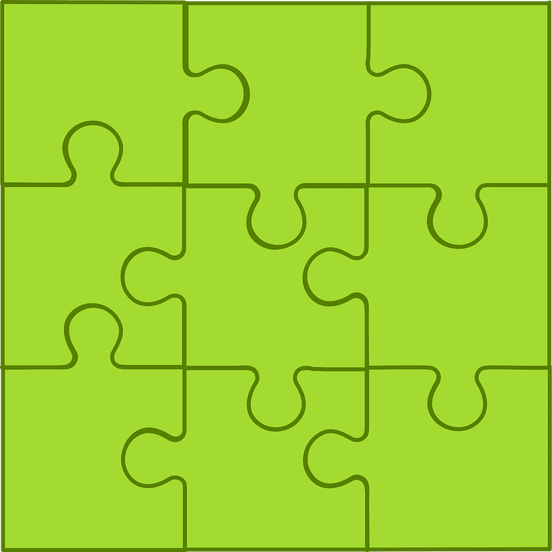 Lime jigsaw puzzle of 9 pieces