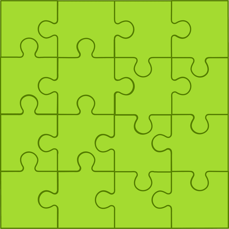 Lime jigsaw puzzle of 16 pieces