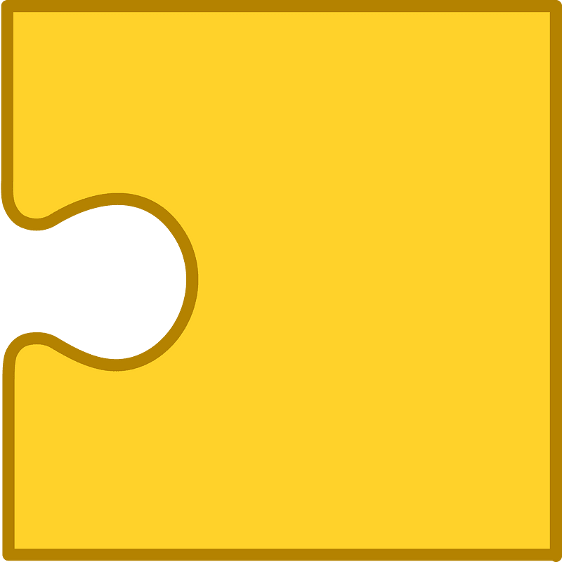 Yellow-Amber jigsaw puzzle piece