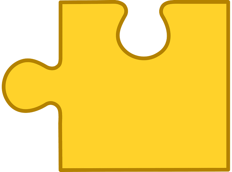 Yellow-Amber jigsaw puzzle piece